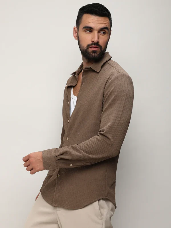 BROWN PATTERN SHIRT