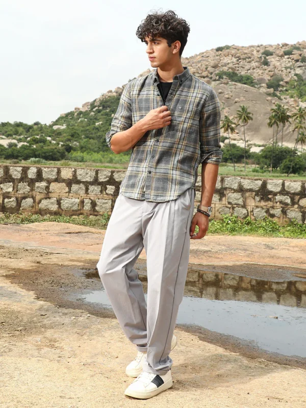 GREY FORMAL SHIRT